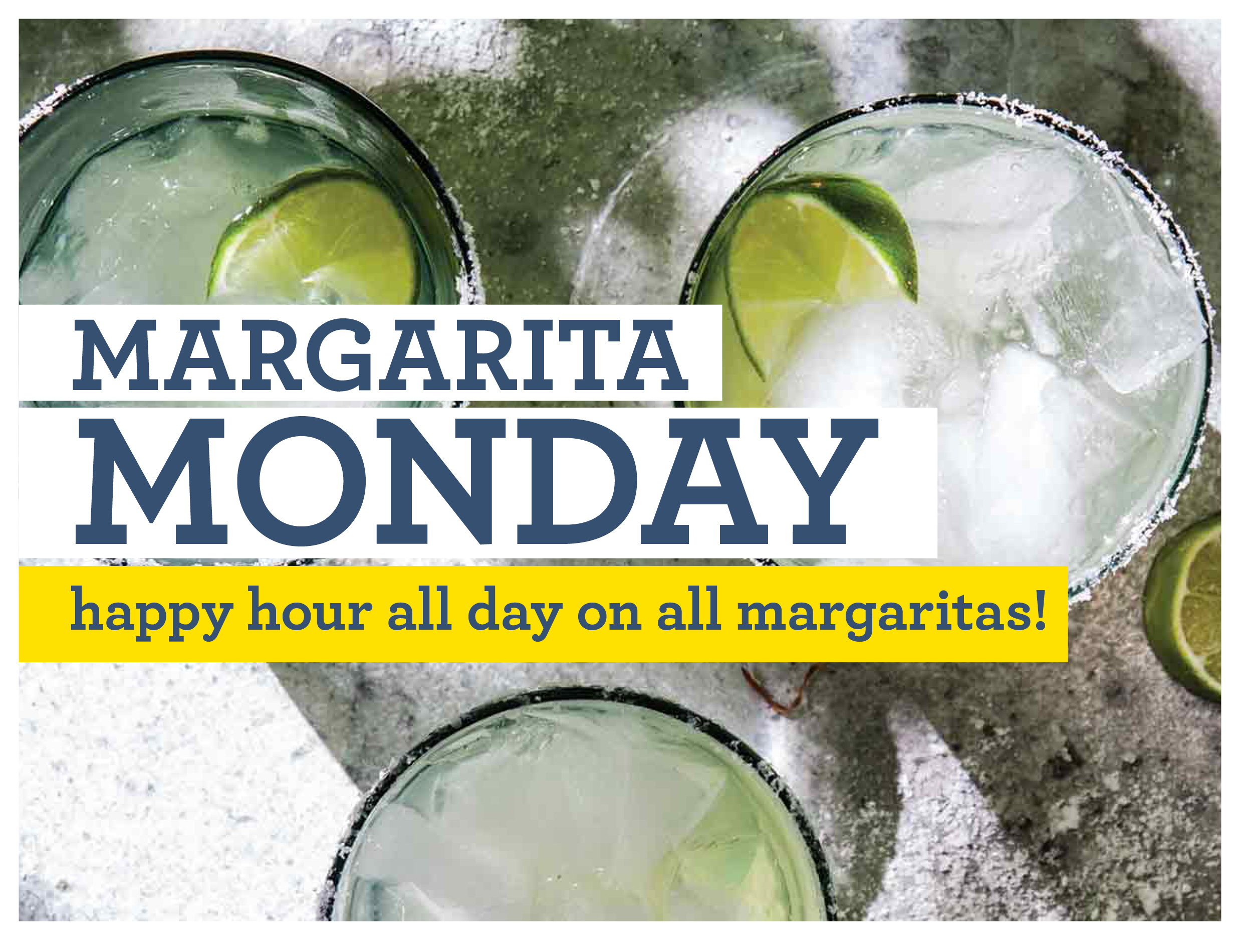 Start the week off right with a $5 #margarita 😍🙌🏼 Tag a friend and join  us for #happyhour all day 🔥